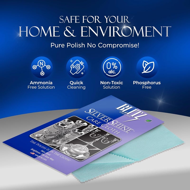 Blitz Silver Care Polishing Cloth - Non-Toxic and Environmentally Safe - Image 3